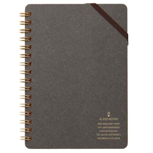 kleid クレイド メモ帳 Kraft work memo A6 リングクラフトメモ 大人 仕事 ビジネス シンプル グッズ メール便可