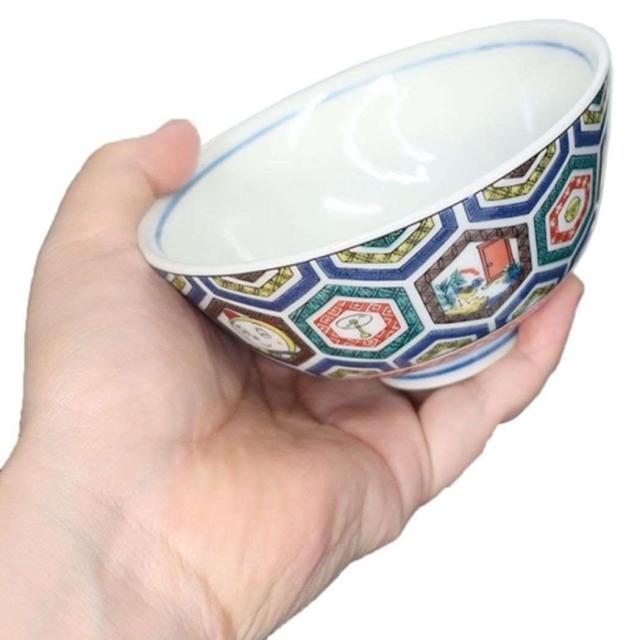 ドラえもん お茶碗 九谷焼 茶碗 古九谷風 亀甲 藤子F不二雄 アニメキャラクター グッズ