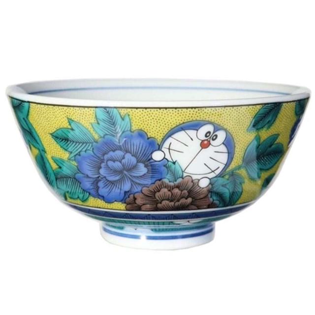 ドラえもん お茶碗 九谷焼 茶碗 吉田屋風 四彩 藤子F不二雄 アニメキャラクター グッズ