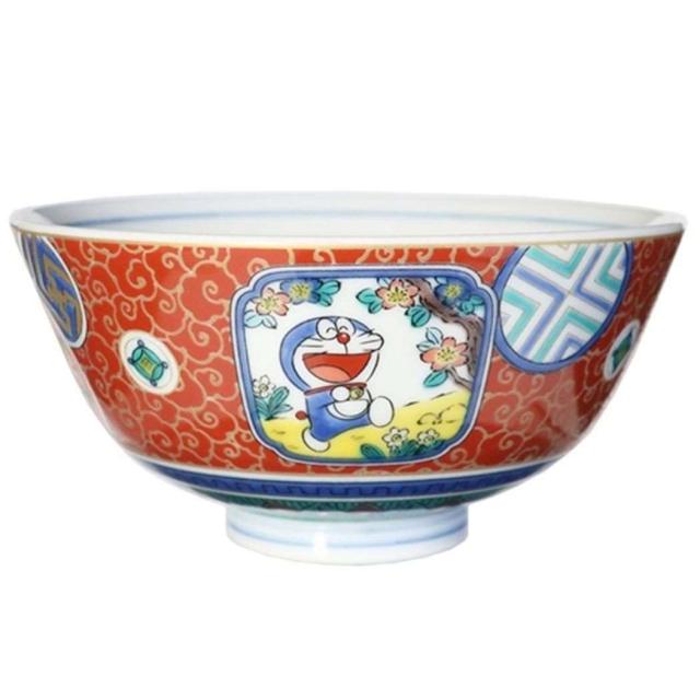 ドラえもん お茶碗 九谷焼 茶碗 庄三風 彩色金欄手 藤子F不二雄 アニメキャラクター グッズ