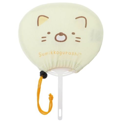 すみっコぐらし 夏雑貨 ひんやり抗菌 うちわ ねこ サンエックス キャラクター グッズ メール便可