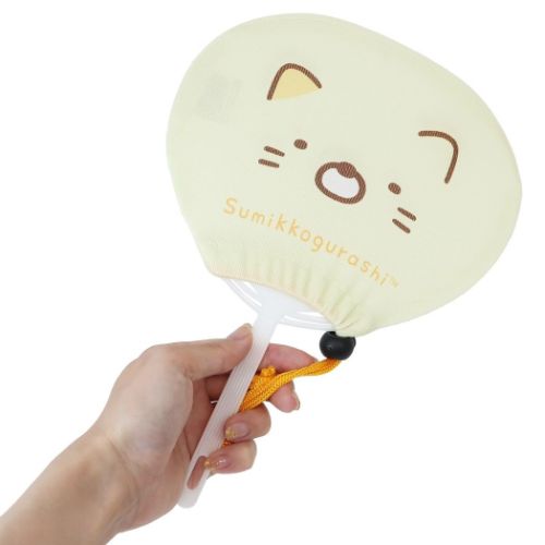 すみっコぐらし 夏雑貨 ひんやり抗菌 うちわ ねこ サンエックス キャラクター グッズ メール便可