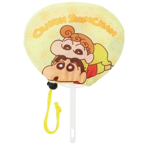 クレヨンしんちゃん 夏雑貨 ひんやり抗菌 うちわ しんちゃんとひまわり アニメキャラクター グッズ メール便可