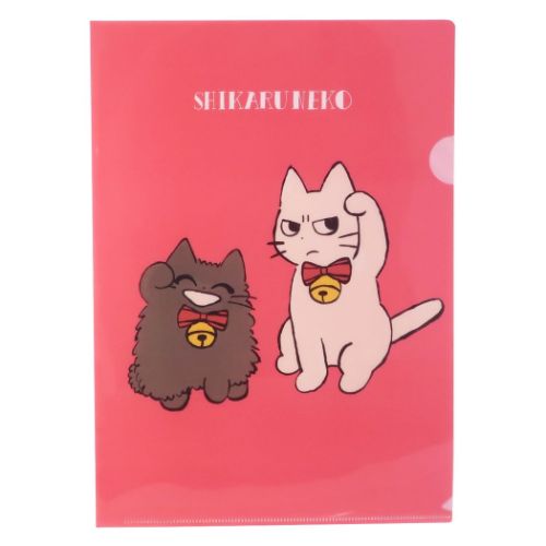 クリアフォルダー しかるねこ A4 シングル クリアファイル キャラクター グッズ メール便可