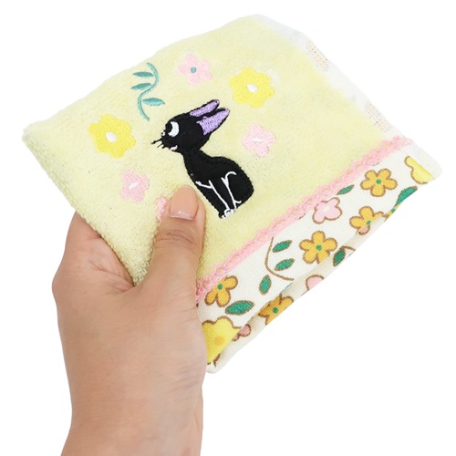魔女の宅急便 オーガニックコットンミニタオル 片面ガーゼハンカチタオル ボタニカルジジ スタジオジブリ メール便可