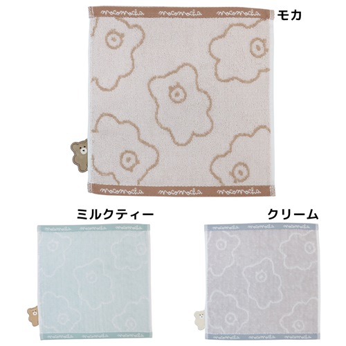 モコモカ ミニタオル ジャガードロングタオルタオルハンカチ 総柄 かわいい グッズ メール便可