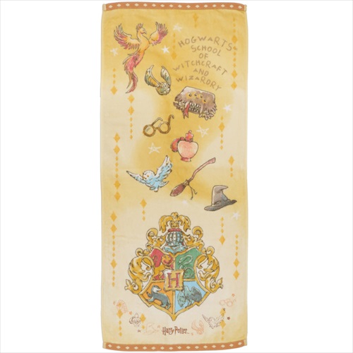ハリーポッター フェイスタオル シャーリングロングタオル ホグワーツワールド ワーナーブラザース 映画キャラクター グッズ メール便可