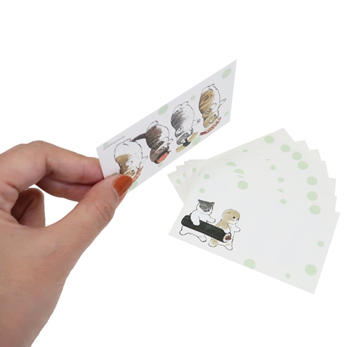 モフサンド ミニメッセージカード ミニネームカード8枚セット 寿司 mofusand キャラクター グッズ メール便可