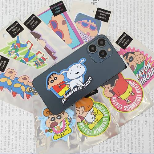 クレヨンしんちゃん ビッグシール ダイカットビニールステッカー アクション仮面フェイス アニメキャラクター グッズ メール便可