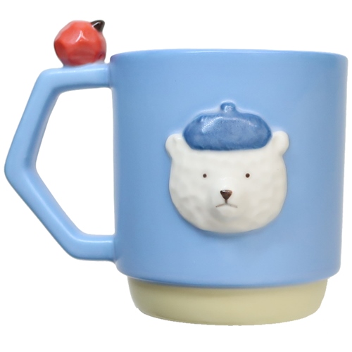 マグカップ フィギュア付きマグ ベレーベア ブルー アニマル おもしろ雑貨 食器 グッズ