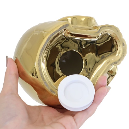 陶器製貯金箱 骸骨貯金箱 セラミックフィギュアバンク おもしろ雑貨 グッズ