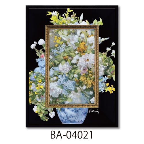ルノワール 名画 ビッグアート 名画Sシリーズ 大きな花瓶 ギフト 額付き インテリア 取寄品