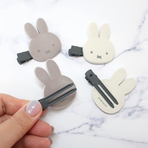 ミッフィー ヘアアクセ フロッキーダイカット前髪クリップ ディックブルーナ 絵本キャラクター グッズ メール便可