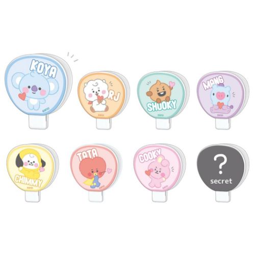 BT21 クリップ シークレットうちわクリップ全8種 LINE FRIENDS キャラクター 商品 メール便可
