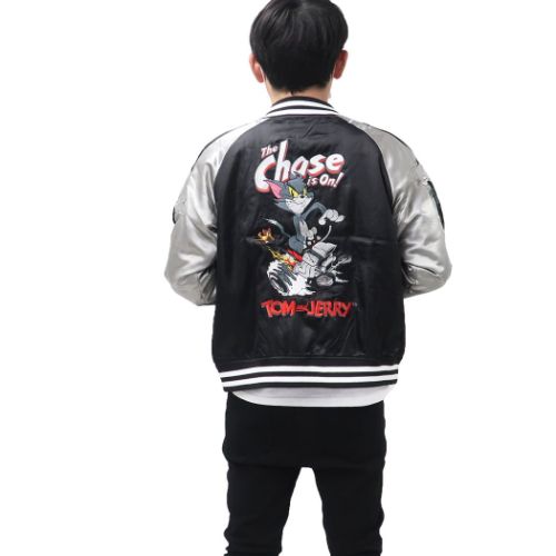 トムとジェリー アウター スカジャン Lサイズ トムチェイス ワーナーブラザース キャラクター グッズ トムとジェリー アウター スカジャン Lサイズ トムチェイス ワーナー