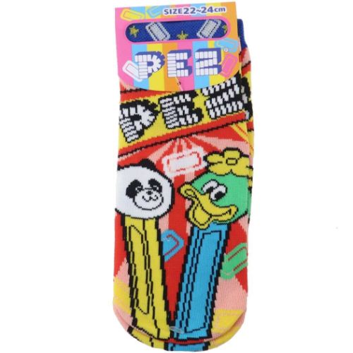 PEZ 女性用靴下 レディースソックス メニーキャンディ お菓子パッケージ かわいい グッズ メール便可