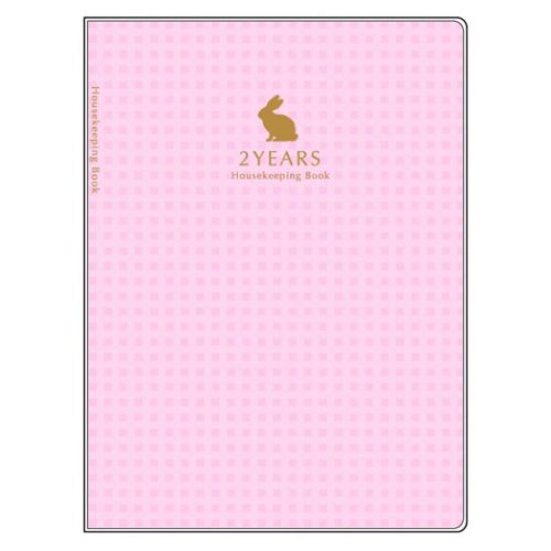 みんなの文具 ハウスキーピングブック 2年連用家計簿 A5 うさぎ ばら おしゃれ グッズ メール便可