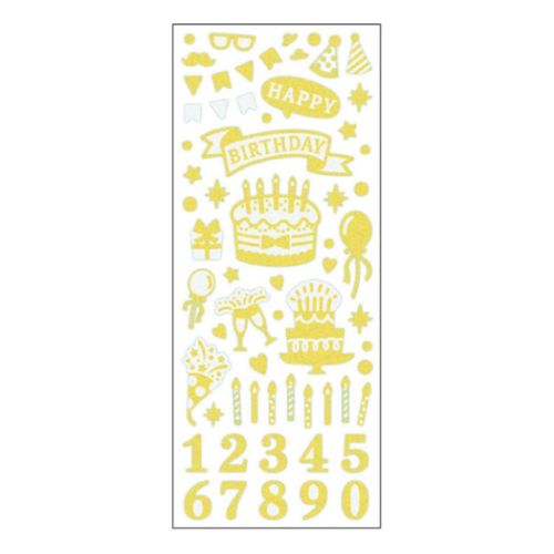 シールシート グリッターシール バースデー DECOシール グッズ メール便可