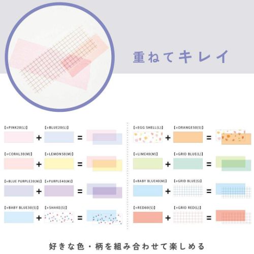 トイロ +iro マスキングテープ 透明マステ 20mm Mサイズ おしゃれ グッズ メール便可