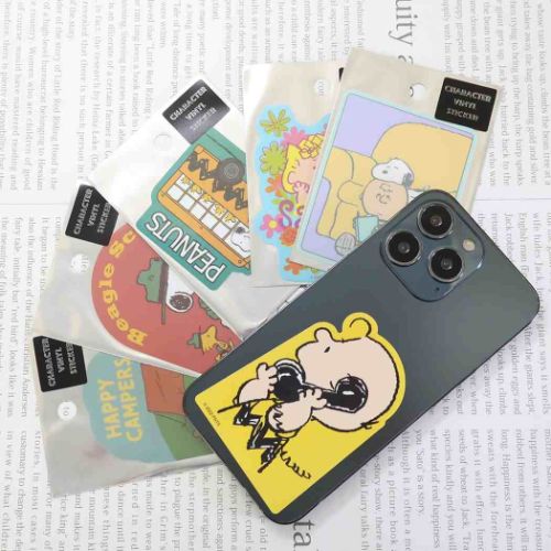 スヌーピー ビッグシール ダイカットビニールステッカー ソファ ピーナッツ キャラクター グッズ メール便可