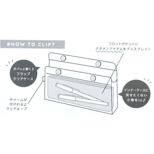 ペンポーチ スリムクリップペンケース ミント おしゃれ グッズ メール便可