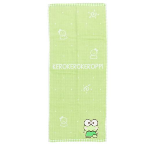 けろけろけろっぴ フェイスタオル ジャガードロングタオル キュートけろっぴ サンリオ キャラクター グッズ メール便可