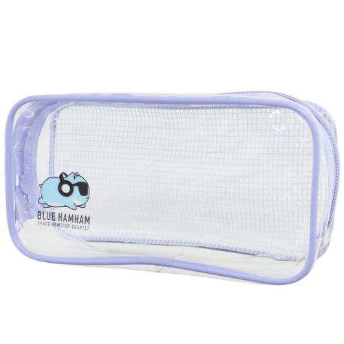 ブルーハムハム ペンケース クリアボックスペンポーチ PURPLE BLUE HAMHAM キャラクター グッズ