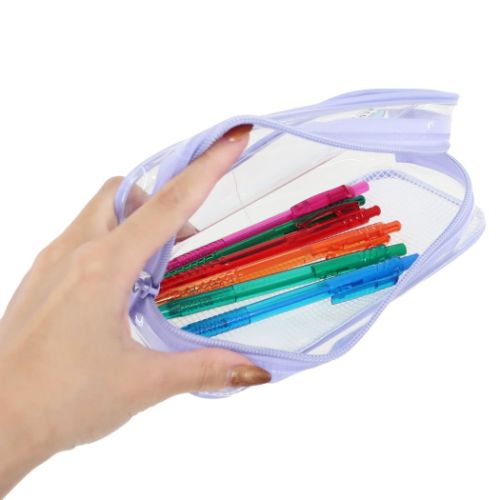 ブルーハムハム ペンケース クリアボックスペンポーチ PURPLE BLUE HAMHAM キャラクター グッズ