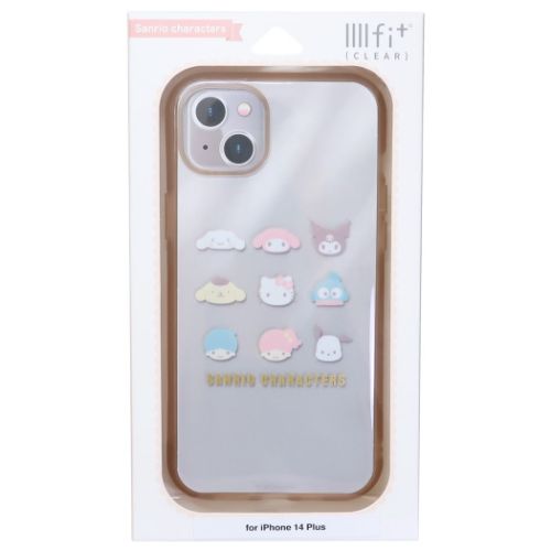 サンリオズ iPhone14Plusケース アイフォン14プラス プロテクトカバー llllfit Clear ミックスフェイス サンリオ メール便可