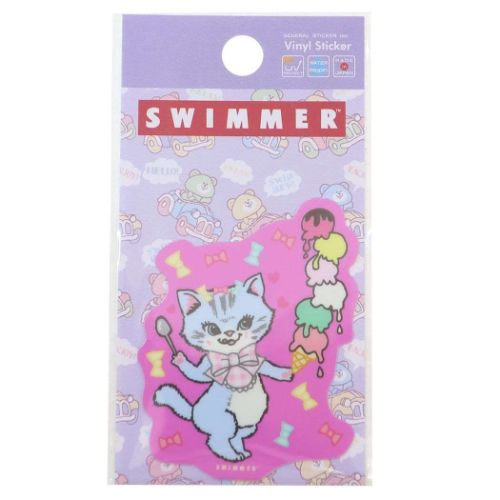 スイマー ビニールシール ダイカットミニステッカー 19 SWIMMER キャラクター グッズ メール便可