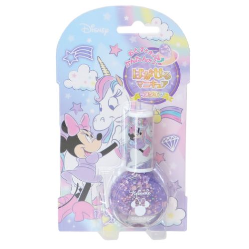 ミニーマウス ピールオフネイルアート はがせるマニキュア ラメ ディズニー キャラクター グッズ