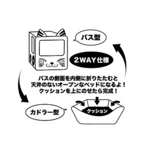 クレヨンしんちゃん ペットベッド 2wayペットハウス 幼稚園バス アニメキャラクター グッズ
