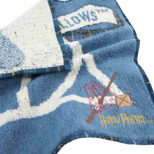 ハリーポッター オーガニックコットンミニタオル ジャガードハンカチタオル 死の秘宝 ワーナーブラザース メール便可