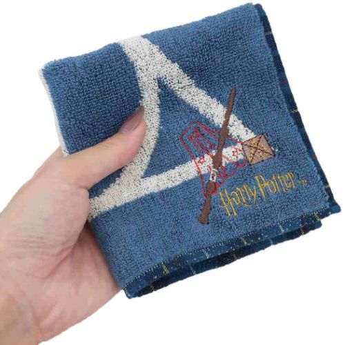 ハリーポッター オーガニックコットンミニタオル ジャガードハンカチタオル 死の秘宝 ワーナーブラザース メール便可