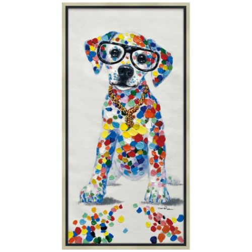 動物画 オイルペイントアート ドローイング ギフト 額付き インテリア 取寄品