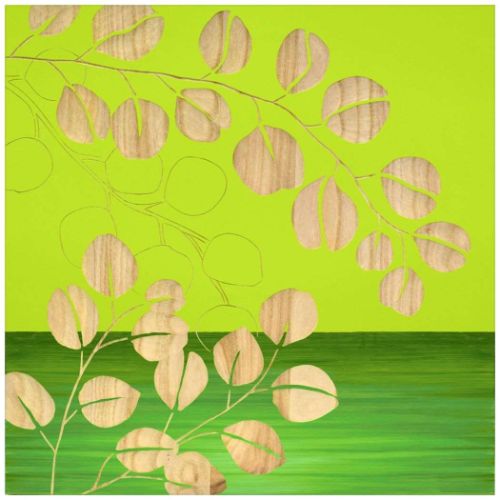 インテリアパネル ウッドスカルプチャーアート ユーカリ GR＋NP 木製 インテリア 取寄品