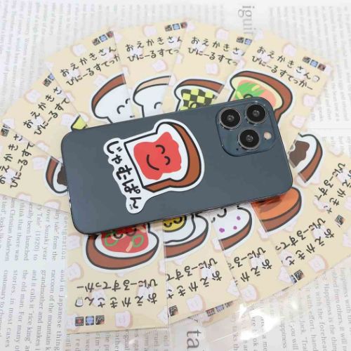 おえかきさん ビッグシール ダイカットビニールステッカー ぱんさん おもしろ 雑貨 グッズ メール便可