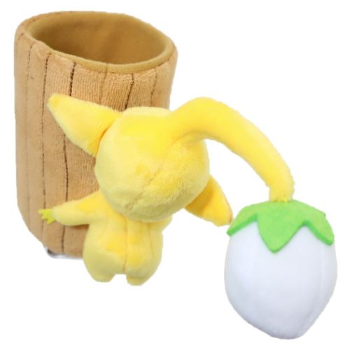 ピクミン 卓上収納 ぬいぐるみ小物入れ 黄ピクミン 木 ゲームキャラクター グッズ