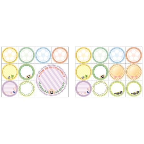 サッカー部 色紙 二つ折りメッセージボード シール＆封筒付き スポーツ 部活シリーズ 寄せ書き シール グッズ