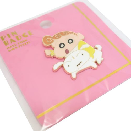 クレヨンしんちゃん ピンバッジ ピンズ ひまわり＆シロ アニメキャラクター グッズ メール便可