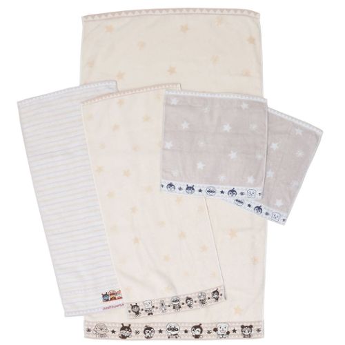 アンパンマン タオルギフトセット バスタオル＆フェイスタオル2枚＆ウォッシュタオル2枚 アースカラーギフト アニメキャラクター グッズ