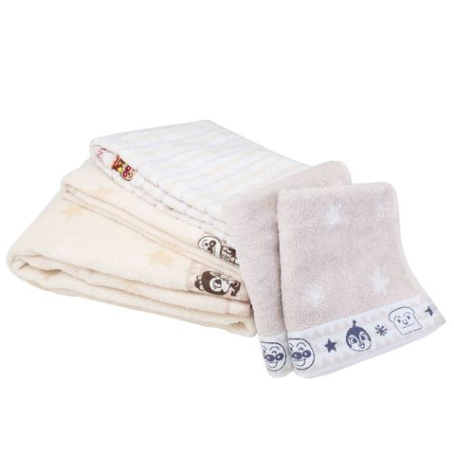 アンパンマン タオルギフトセット バスタオル＆フェイスタオル2枚＆ウォッシュタオル2枚 アースカラーギフト アニメキャラクター グッズ