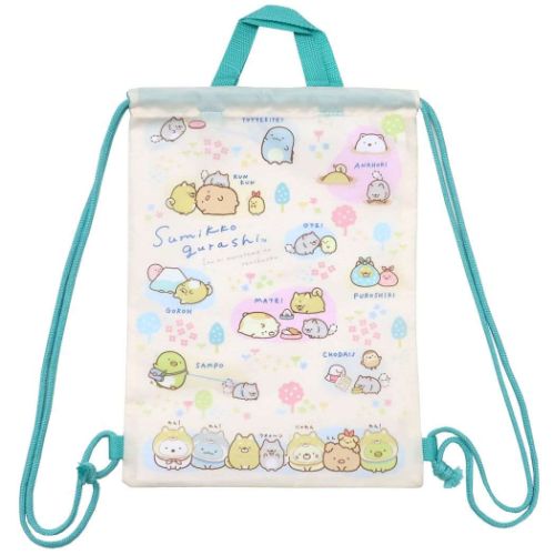 すみっコぐらし ナップシューズバッグ 体育館靴入れ B アイボリー 新入学 サンエックス キャラクター グッズ