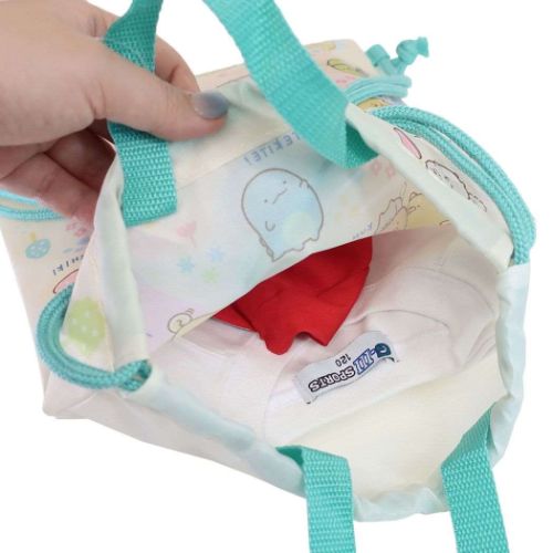 すみっコぐらし ナップシューズバッグ 体育館靴入れ B アイボリー 新入学 サンエックス キャラクター グッズ