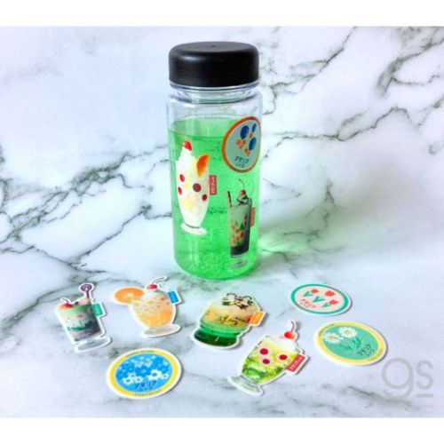 アデリアレトロ ダイカットシール 透明ステッカー クリームソーダ7 耐水耐光 グッズ メール便可