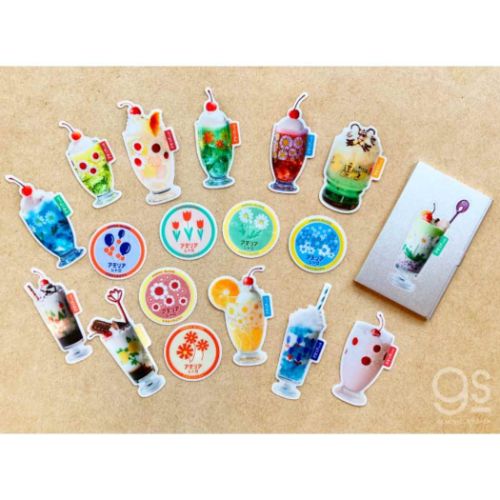 アデリアレトロ ダイカットシール 透明ステッカー ロゴ2 耐水耐光 グッズ メール便可