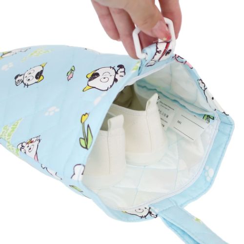 タマ＆フレンズ キルトシューズケース 体育館靴入れ サックス 新入学 キャラクター グッズ メール便可