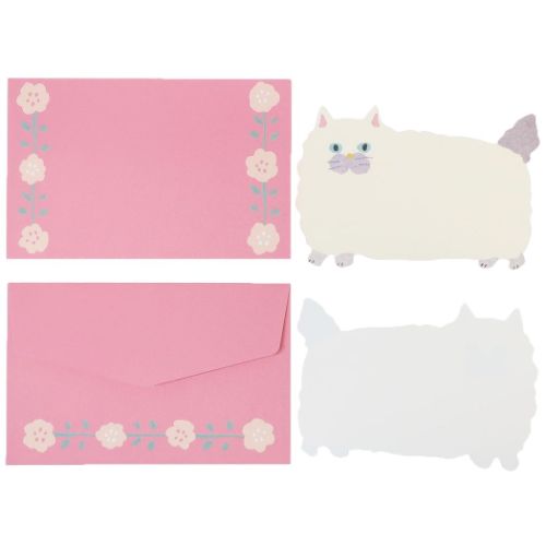 フラッフムームー グリーティングカード ミニメッセージカード ピンク かわいい グッズ メール便可