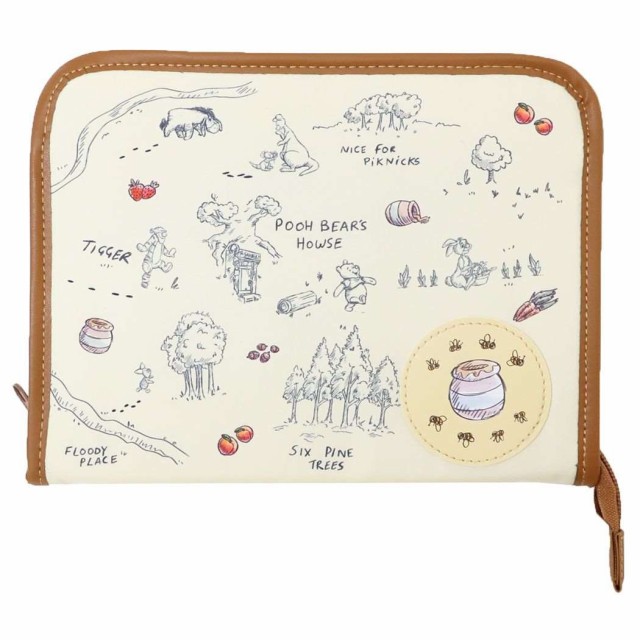 くまのプーさん 母子手帳ケース ファスナージャバラマルチケース プー