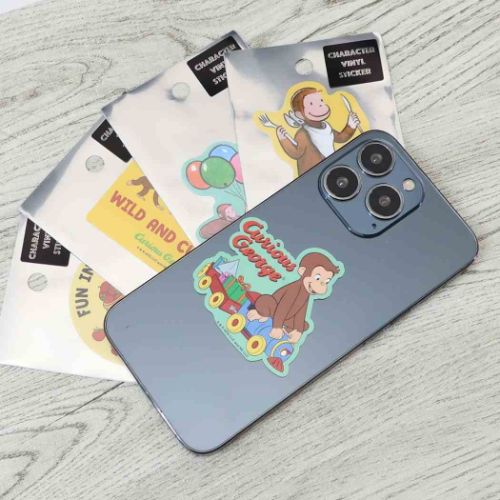 おさるのジョージ ダイカットシール ダイカットビニールステッカー クラシック パンケーキ 絵本キャラクター グッズ メール便可